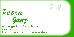 petra ganz business card